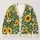 Golden Sunflowers and White Daisies for Cheerful Fall Days and Garden Lovers All-over Print Knitted Cardigan - 1