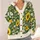 Golden Sunflowers and White Daisies for Cheerful Fall Days and Garden Lovers All-over Print Knitted Cardigan - 4
