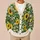 Golden Sunflowers and White Daisies for Cheerful Fall Days and Garden Lovers All-over Print Knitted Cardigan - 6