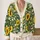 Golden Sunflowers and White Daisies for Cheerful Fall Days and Garden Lovers All-over Print Knitted Cardigan - 2