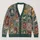 Fantasy Postage Stamps with Dragons and Castles for Cozy Autumn Layering Teens All-over Print Knitted Cardigan - 1