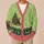 Playful Raccoons Decorating a Christmas Tree for Cozy Snowy Holiday Style for Teens All-over Print Knitted Cardigan - 6
