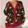 Gothic Skull And Book Motifs For Halloween Parties And Cozy Autumn Days For Teens All-over Print Knitted Cardigan - 4