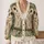Sage Owl Pair and Botanical Vines for Cozy Woodland Days and Nature-Loving Women All-over Print Knitted Cardigan - 2