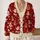 Santa And Gift Sack Holiday Motifs For Cozy Christmas Season Layering All-over Print Knitted Cardigan - 2