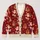 Santa And Gift Sack Holiday Motifs For Cozy Christmas Season Layering All-over Print Knitted Cardigan - 1