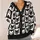 Halloween Black And White Grinning Cat Faces For Spooky Everyday Layering For Teens All-over Print Knitted Cardigan - 4