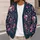 Pink Bow Skull and Gothic Sword Motifs for Halloween Style and Dark Romance All-over Print Knitted Cardigan - 5