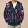 Pink Bow Skull and Gothic Sword Motifs for Halloween Style and Dark Romance All-over Print Knitted Cardigan - 6