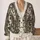 Gothic Cathedral Vines, Bats and Raven Motifs for Dark Academia Autumn Layering All-over Print Knitted Cardigan - 2