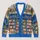 Parisian Bookshop Cherry Blossoms for Cozy Campus Days and Weekend Reading Escapes All-over Print Knitted Cardigan - 1