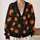 Pumpkins And Black Cats For Cozy Halloween And Autumn Outings For Women All Season Long All-over Print Knitted Cardigan - 2