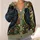 Gothic Raven Stained Glass Florals for Halloween and Autumn Layering All-over Print Knitted Cardigan - 4