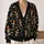 Dancing Skeletons and Jack-O'-Lanterns for Halloween Parties and Autumn Nights All-over Print Knitted Cardigan - 2