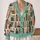 Vintage Book Stack Botanicals for Cozy Library Days and Autumn Reading, Teen Girls All-over Print Knitted Cardigan - 2