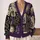Purple Witchy Moon Raven Mushrooms for Autumn Cottagecore Layering and Everyday Wear All-over Print Knitted Cardigan - 2