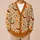 Autumn Bat and Flower Motifs for Cozy Seasonal Everyday Layering All-over Print Knitted Cardigan - 6