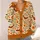 Autumn Bat and Flower Motifs for Cozy Seasonal Everyday Layering All-over Print Knitted Cardigan - 4