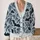 Gothic Bat and Blackberry Botanicals for Autumn Layering and Everyday Dark Academia All-over Print Knitted Cardigan - 2