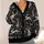 Gothic Moon Rabbit Moth Motifs for Everyday Occult Style and Teenagers All-over Print Knitted Cardigan - 4