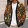 Halloween Jack-O'-Lantern Daisy Flowers for Cozy Autumn Outings and Teen Seasonal Style All-over Print Knitted Cardigan - 5