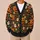 Halloween Jack-O'-Lantern Daisy Flowers for Cozy Autumn Outings and Teen Seasonal Style All-over Print Knitted Cardigan - 6