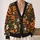 Halloween Jack-O'-Lantern Daisy Flowers for Cozy Autumn Outings and Teen Seasonal Style All-over Print Knitted Cardigan - 2