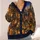 Starry Library Street and Black Cat for Cozy Autumn Evenings All-over Print Knitted Cardigan - 4