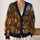 Starry Library Street and Black Cat for Cozy Autumn Evenings All-over Print Knitted Cardigan - 2