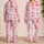 Pink Cowgirl Boots Dice Horseshoes Lasso Motif for Sleepovers and Holidays for Girls Satin Pajamas Set - 2