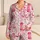 Pink Cowgirl Boots Dice Horseshoes Lasso Motif for Sleepovers and Holidays for Girls Satin Pajamas Set - 1