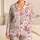Coastal Shell Starfish Bow Motifs for Summer Vacations and Beach Holidays for Women Satin Pajamas Set - 1