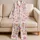 Coastal Shell Starfish Bow Motifs for Summer Vacations and Beach Holidays for Women Satin Pajamas Set - 5