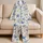 Coastal Conch Starfish Shells for Beach Holidays, Summer Travel, and Vacation Gifts Satin Pajamas Set - 5
