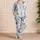 Coastal Conch Starfish Shells for Beach Holidays, Summer Travel, and Vacation Gifts Satin Pajamas Set - 4