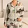 Cute Dachshund Gift Motif for Cozy Holiday Lounge Style, Soft Boutique Home Wear Satin Pajamas Set - 1