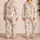 Tulip Blossom Sleep Set For Cozy Year-Round Lounging And Relaxed Nights In Ivory Satin Pajamas Set - 2