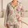 Tulip Blossom Sleep Set For Cozy Year-Round Lounging And Relaxed Nights In Ivory Satin Pajamas Set - 1