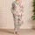 Tulip Blossom Sleep Set For Cozy Year-Round Lounging And Relaxed Nights In Ivory Satin Pajamas Set - 4