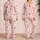 Blush Pink Candy Stripes With Cherry Hearts for Cozy Spring Bedtime Relaxation Wear Satin Pajamas Set - 2