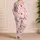 Blush Pink Candy Stripes With Cherry Hearts for Cozy Spring Bedtime Relaxation Wear Satin Pajamas Set - 4