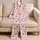 Blush Pink Candy Stripes With Cherry Hearts for Cozy Spring Bedtime Relaxation Wear Satin Pajamas Set - 5