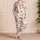 Pink Cowboy Boots And Bows Western Loungewear Look For Women, Warm White Cozy Base Satin Pajamas Set - 4