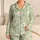 Mint Daisy Meadow Florals For Cozy Spring Evenings, Garden Gift For Women And Moms Satin Pajamas Set - 1
