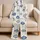 Blue Evil Eye Moon Motif Sleep Set for Cozy Giftable Lounge Nights At Home for Women Satin Pajamas Set - 5