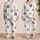 Blue Evil Eye Moon Motif Sleep Set for Cozy Giftable Lounge Nights At Home for Women Satin Pajamas Set - 2