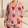 Sweet Strawberry Scatter For Cozy Spring Nights, Giftable Soft Berry Style For Her Satin Pajamas Set - 1