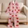 Sweet Strawberry Scatter For Cozy Spring Nights, Giftable Soft Berry Style For Her Satin Pajamas Set - 5