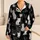 Black And White Cat Motif For Cozy Nights, Cute Cat Lover Style For Women Satin Pajamas Set - 1