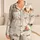 Cartoon Dog Bedtime Loungewear For Cozy Home Nights, Women's Relaxed Sleep Style Satin Pajamas Set - 1